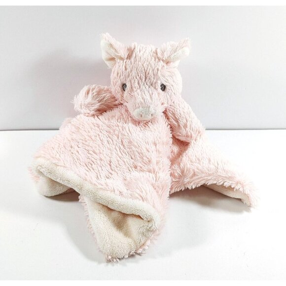 Kellytoy Pink Pig Plush Baby Lovey Rattle 14" Pink Soft Security Blanket - Picture 1 of 4